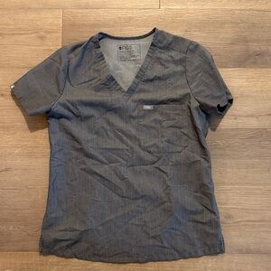 Figs Charcoal Scrub Top